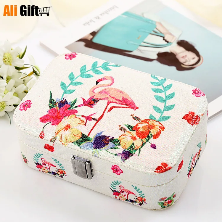 AliGift Jewel Box Flannelette First Decorative Box Ring Jewelry Ear Ornament Storage Box Portable Gift Portable Dressing Wedding