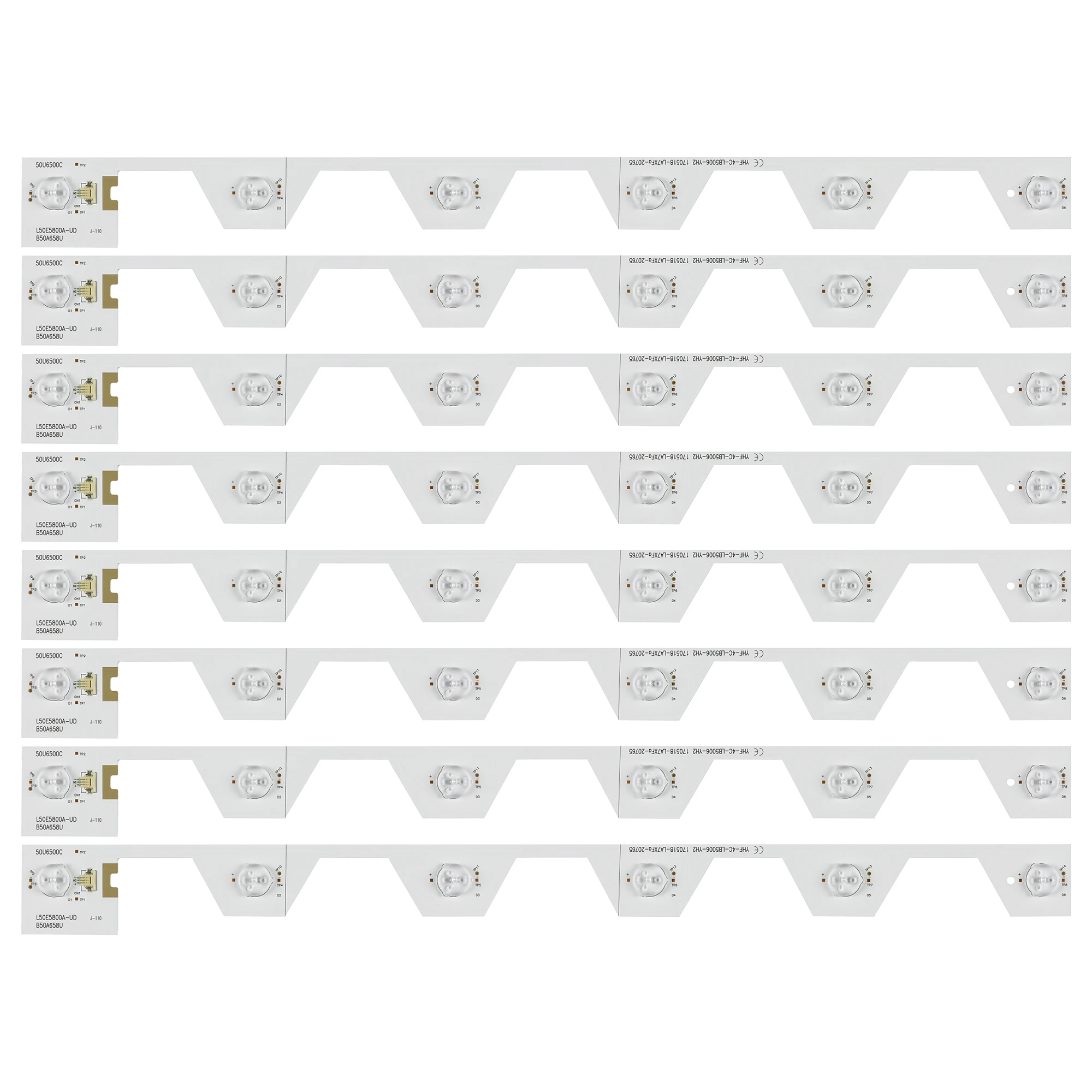 

8pcs LED Backlight strip for THOMSON 50UA6406 50UD6306 U50S6806S 50U6500C 50U65CMC LVU500NDEL MD9W16 L50E5800A B50A658U D50A620U