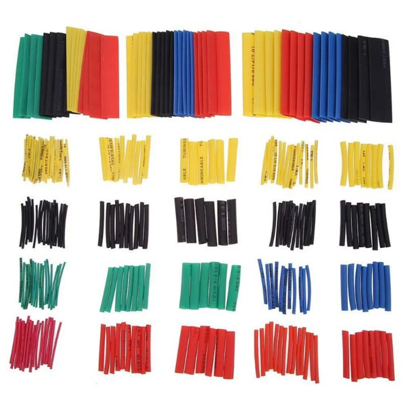 

10sets 3280Pcs Colorful Polyolefin Shrink Heat Shrinkable Tube Wire Cable Insulation Sleeve Group Heat Shrink Tubing Wire Cable