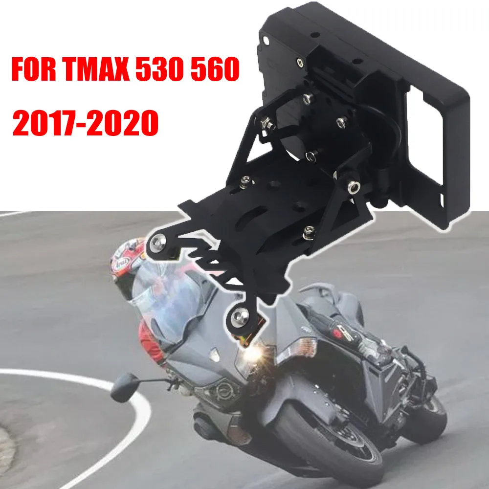 Integrated Stand Phone Suppot Frame Windscren Bracket Mount Smartphone GPS Holder For YAMAHA TMAX 560 T-MAX 530 2017-2021 2020