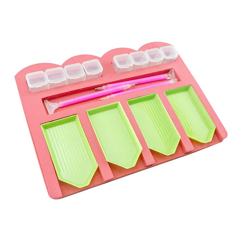 Multi-function Diamond Painting Tray Holder Drill Pen Diamond Box Drill Clay Organizer Storage Box DIY Craft