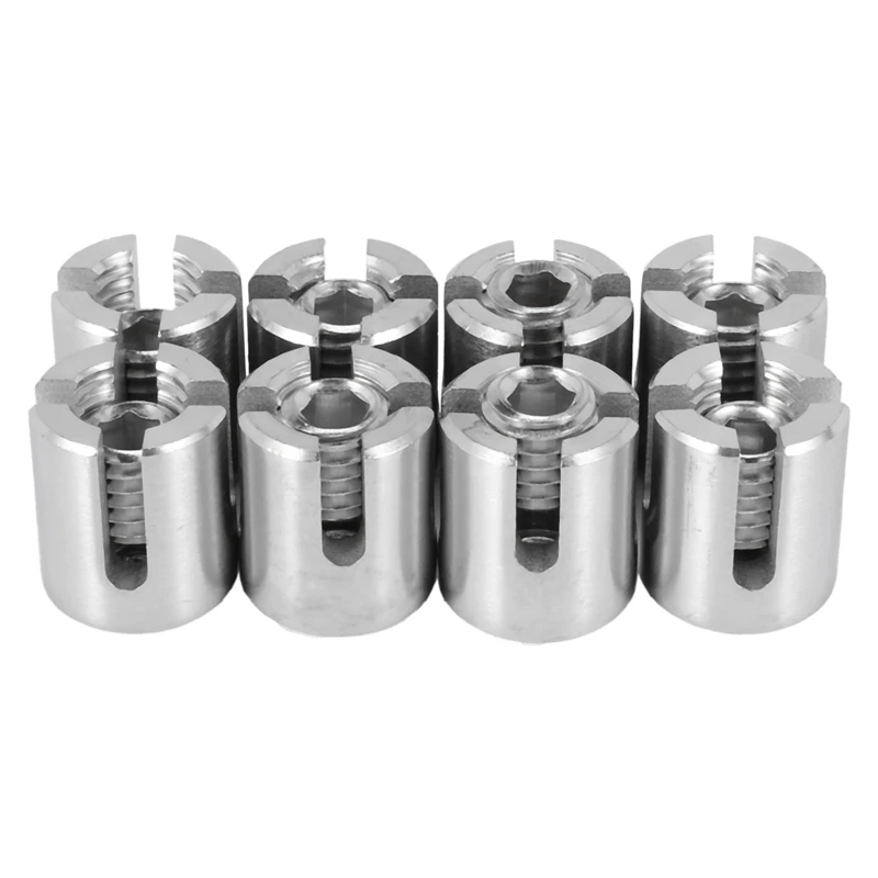 8 Pcs Stainless Steel Wire Rope Green Wall Trellis Fitting Cross Clip 3mm Wire