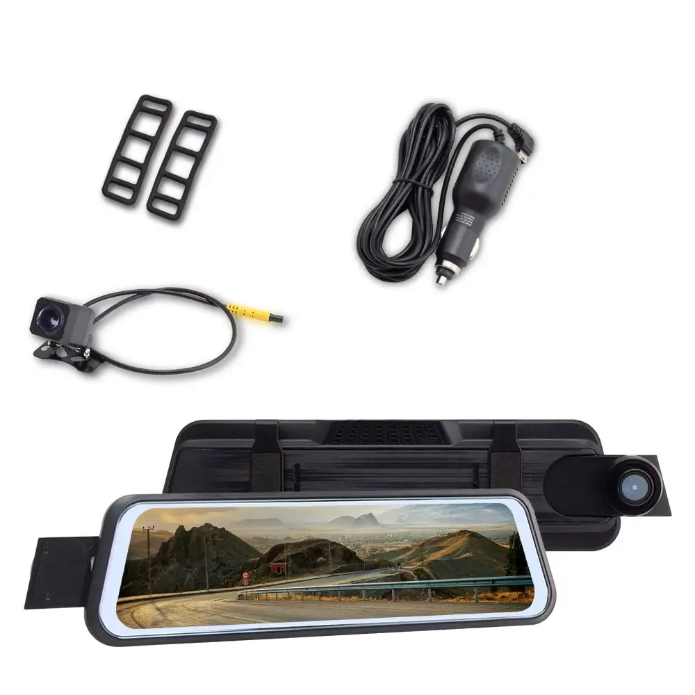 

9.66 Inch Car Dvr Mirror 2.5K Stream Media Video Recorder Dual Lens Dash Cam 1080P Rearview Camera Mirror Car Camera Dashcam