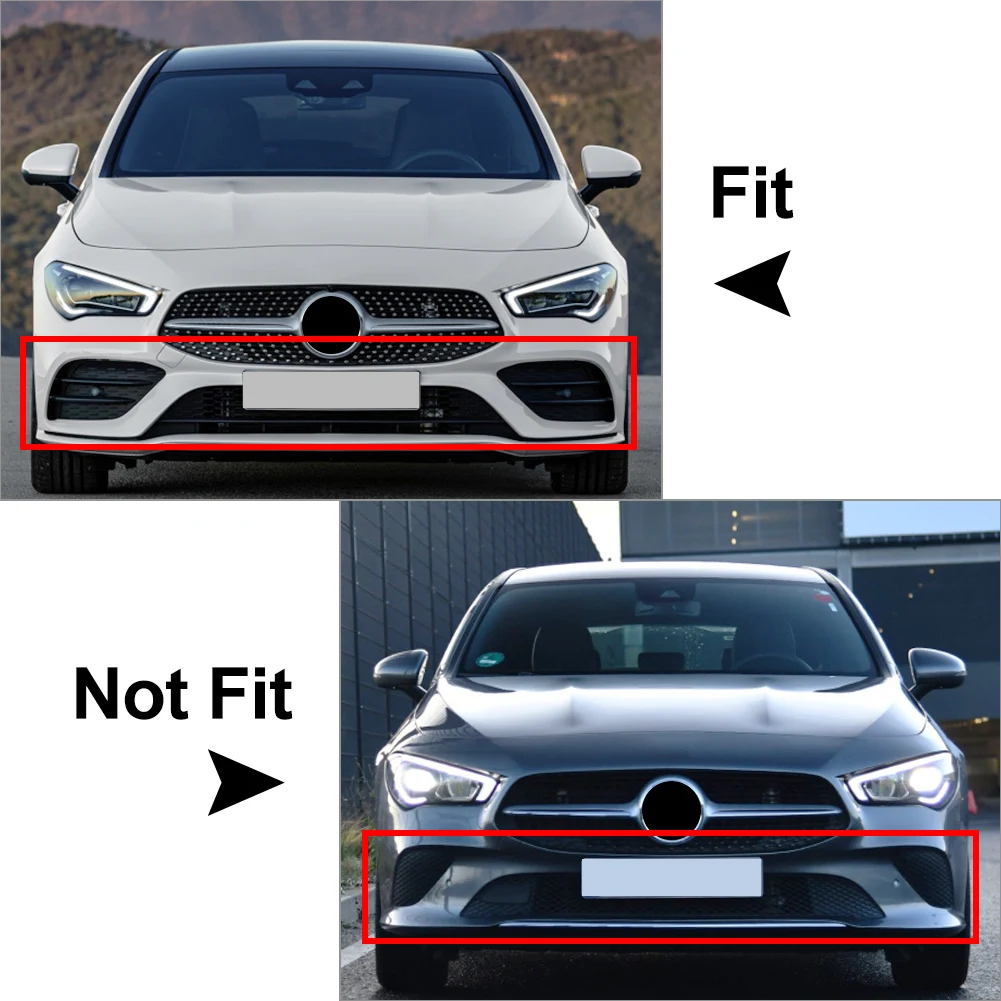 Car Front Bumper Lip Splitter Spoiler Trim Decoration For Mercedes Benz CLA C118 2020 2021 2022 2023 For  Sport only