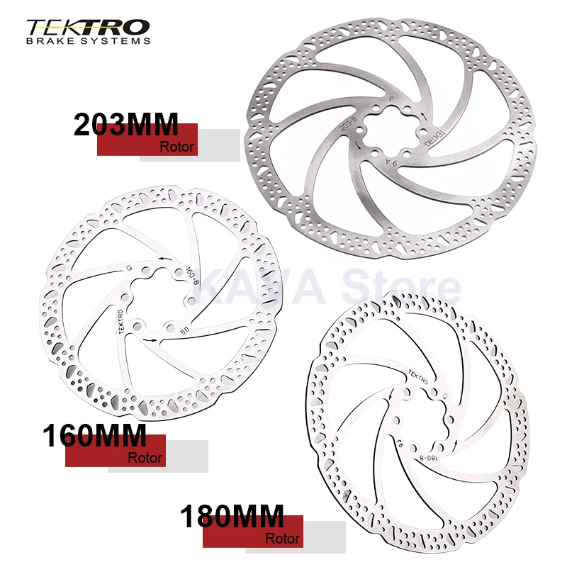 TEKTRO Bike Rotor 160/180/203mm Mountain Bicycle Hydraulic Disc Brake Rotors For MTB Road Foldable Cycling