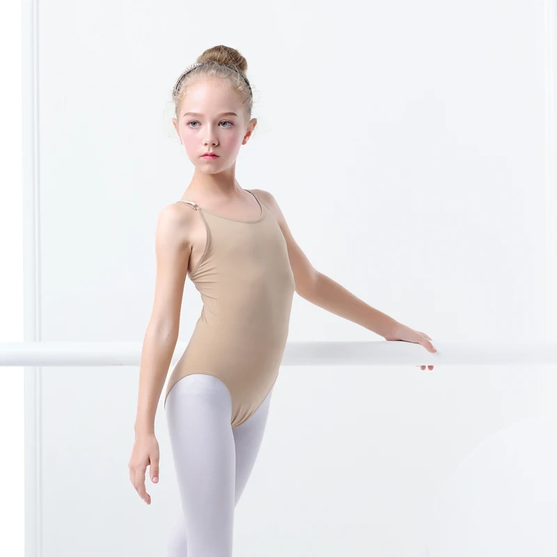 Bodysuit sem mangas para meninas, collant de ginástica, bodysuit emagrecedor para crianças, bodysuit nu dançante