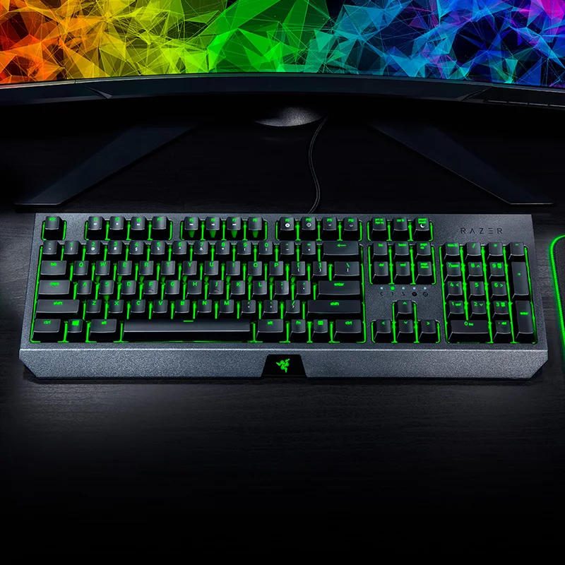 Imagem -02 - Razer-blackwidow Teclado de Jogo Mecânico Essencial Switches Verdes Deathadder Mouse do Jogo Múltipla Escolha