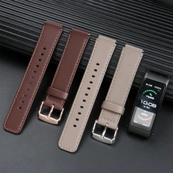 Watchband for Huawei B6 B5 Bracelet leather watch strap  Mocha Brown smart wristband stainless steel needle male and female belt