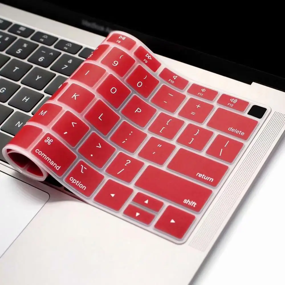 

EU US English Keyboard Skin for Macbook Air 13 2018 A1932 Keyboard Cover Silicon Waterproof Skin Film Protector