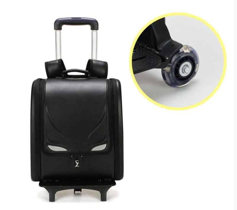 Japan School Backpack kids Orthopedic Children PU Japanese wheeled backpack  trolley backpack Kids school backpack Bag on wheels
