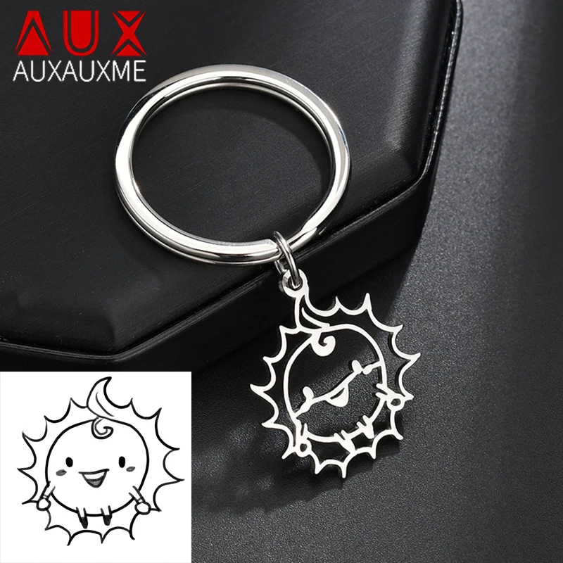 Auxauxme Customized Children's Drawing KeyChian Stainless Steel Kid's Art Personalized Name Photo KeyChians Christmas gifts