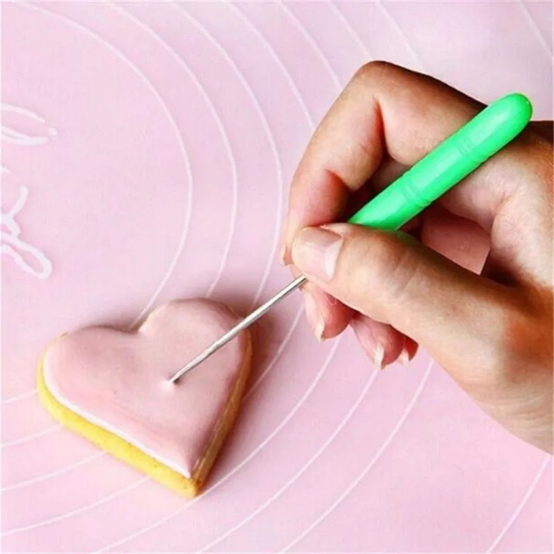 6PCS Pastry Tools Stainless Steel Biscuit Needle Biscuit Icing Sugar Baking Stir Needle Fondant Cake Tester Decorating Tools