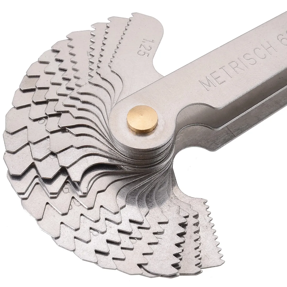 Thread Pitch Cutting Gauge Tool, Parafuso métrico de 60 ° de polegada 55 °, Ferramentas de medição domésticas, 20 peças por conjunto