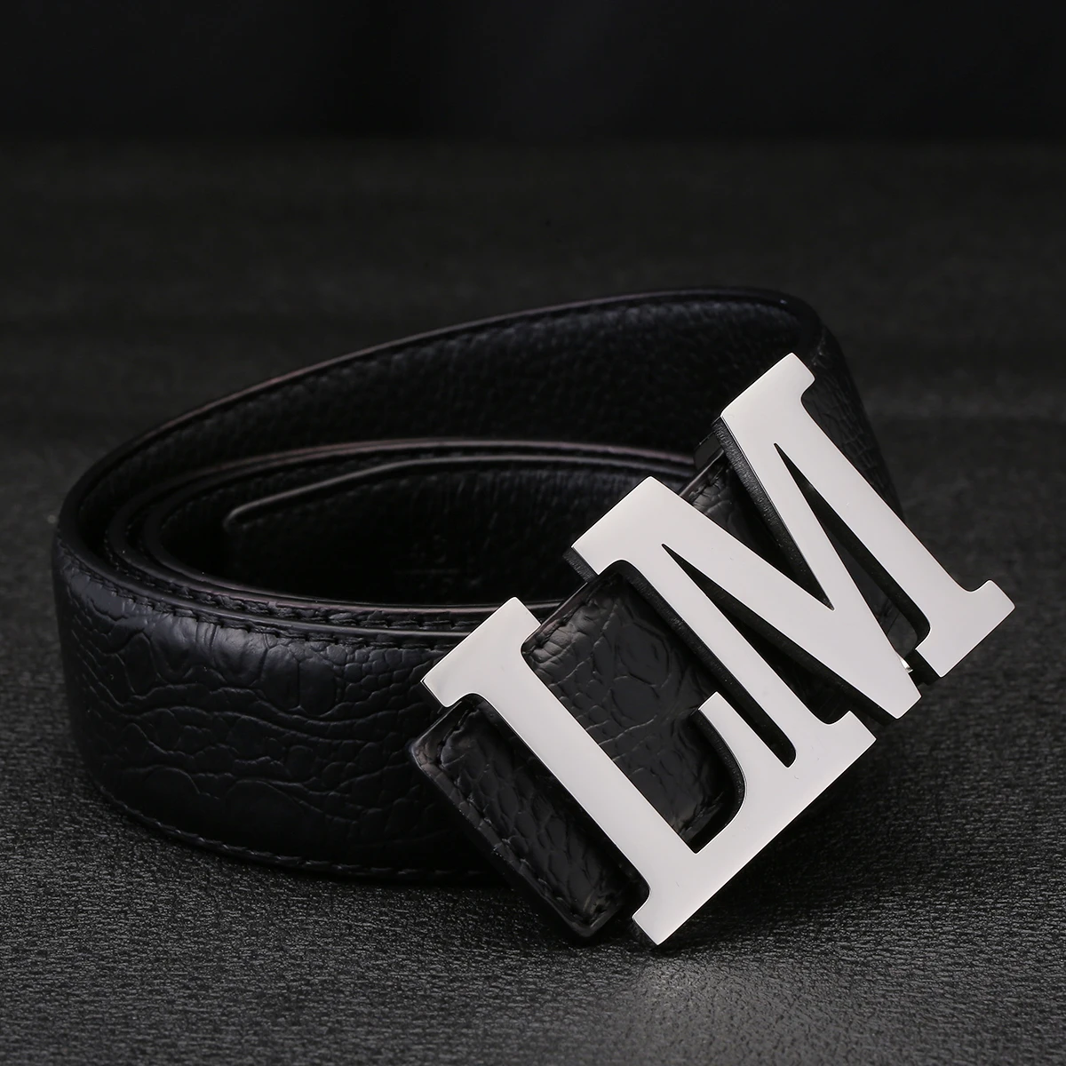 Personalized Mens Leather Belt Buckle Customized Initials Buckle's Wedding Jewelry Gift for Men's Fashion Dress Grandpa Father