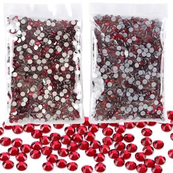 QIAO Siam Hotfix/Non-Hotfix Rhinestones Glitter Crystal Strass Glass Gems For Nail Art DIY Rhinestones Odzież Dekoracja