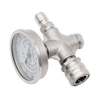 In-line Thermometer with Stainless Quick Disconnect Bi-metal thermometer 1/2\
