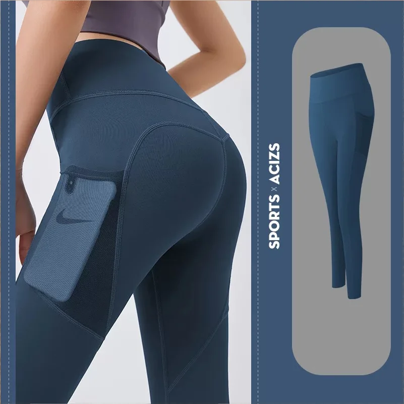 Yotee Hyperflex Naadloze Yoga Broek Leggings Fashion Pocket Stretch Gym Running Wear Sportkleding Atletiek Leggings