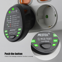 MESTEK Advanced RCD Electric Socket Tester Testing Circuit Polarity Detector Wall Breaker Finder with Voltage Backlight Display