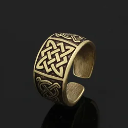 Antiquing Slavic Svarog Square Star Rus Amulet Goth Ancient Rings For Women Talisman Jewelry Pagan Men Ring