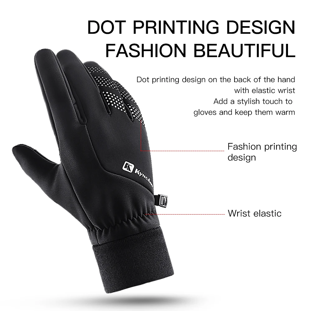 Winter Leather Cycling Bike Gloves with Absorbing Sweat Sports Gloves for Men and Women Bicycle Gloves Outdoor Protector