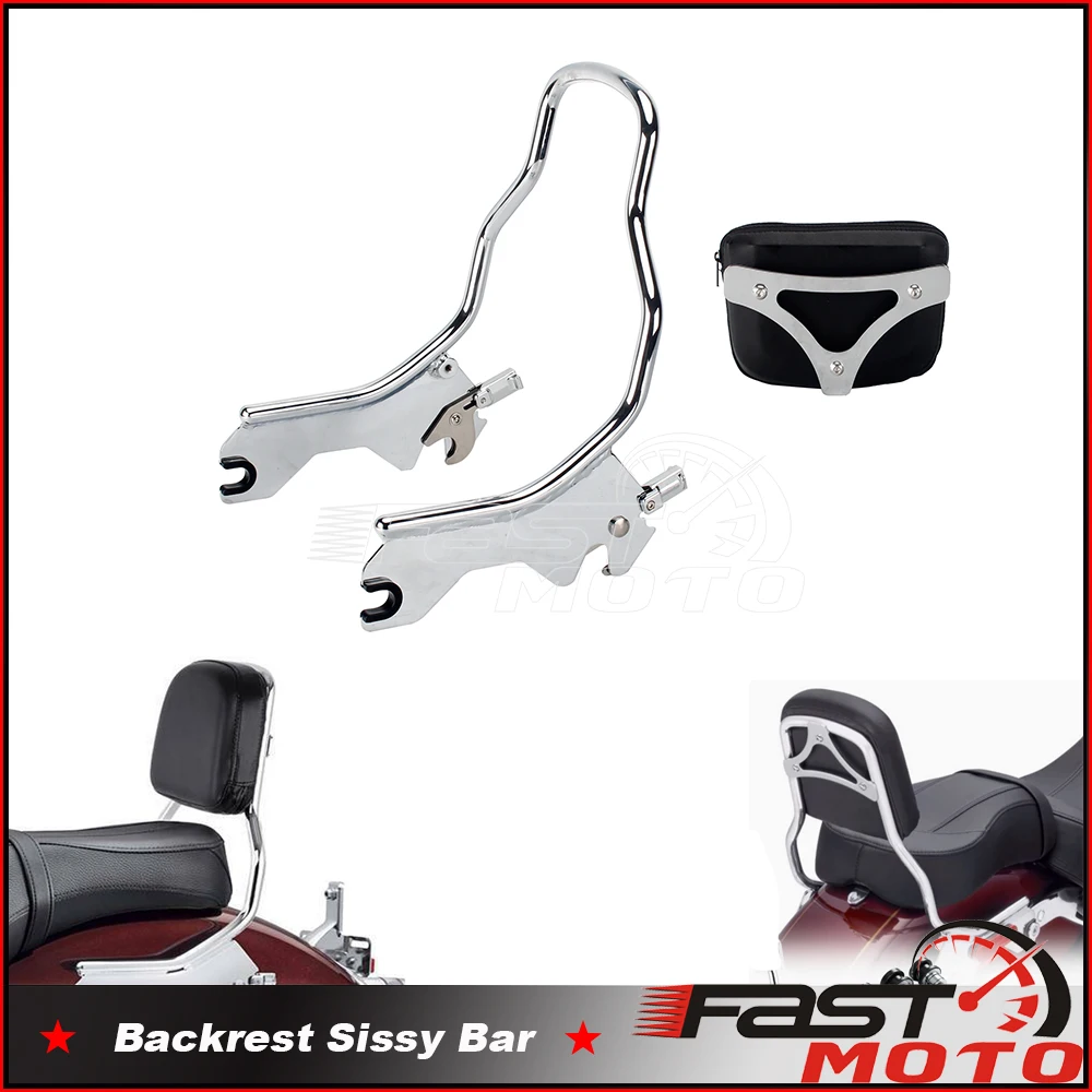 

For Harley FLDE FLHC 114 FLHCS FLSL FXBB Street Bob Softail Slim Standard Height Motorcycle Backerest Passenger Sissybar 2018-21