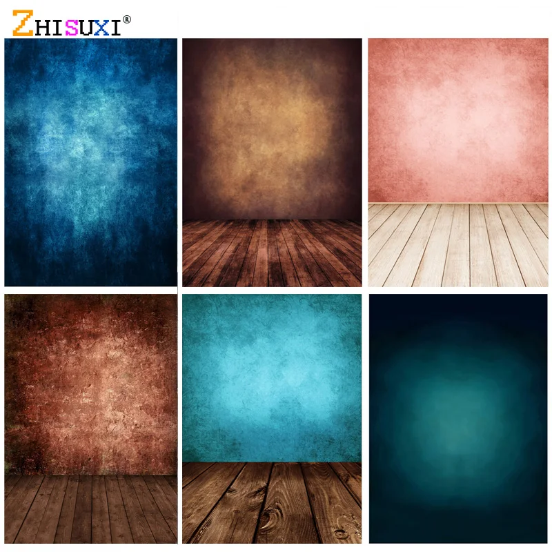 ZHISUXI Vinyl Retro Wooden Floor Children Baby Portrait Photography Backdrops For Photo Studio Background Props 21622 SLFG-03