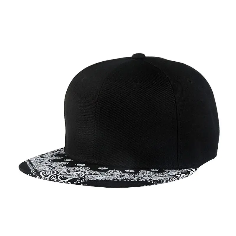 Wuaumx-gorras de béisbol con visera plana para hombre y mujer, gorro de béisbol con visera plana, estilo Hip Hop, ajustable, con diseño de anacardo