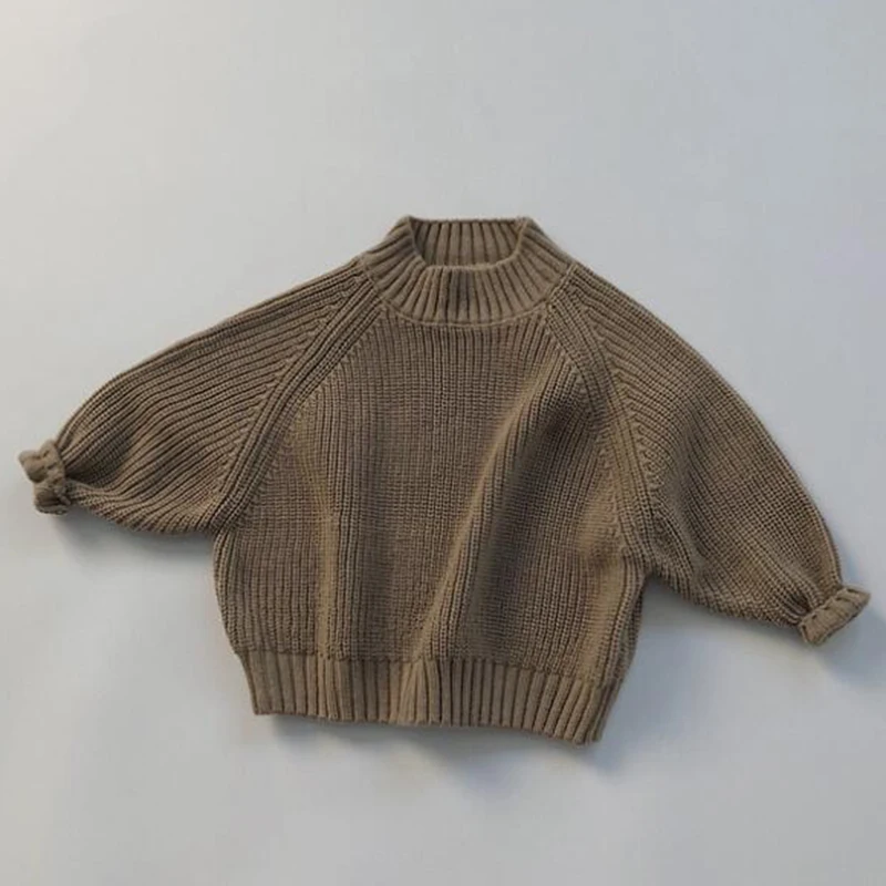Estilo coreano do bebê meninas meninos tricô pulôver sem mangas outono inverno crianças cor sólida pullovers bebê meninas meninos roupas