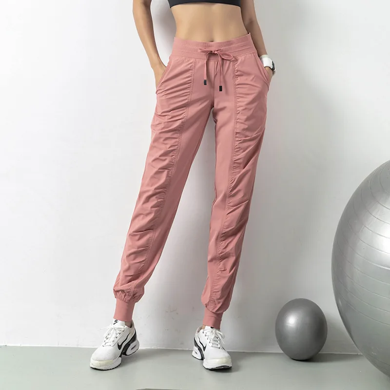 

YAPU 2021 Yoga Pants Women Stripe Plus SizeLoose Sport Girl Gym Pants Women Tummy Control Jogging Tights Female Fitness pants