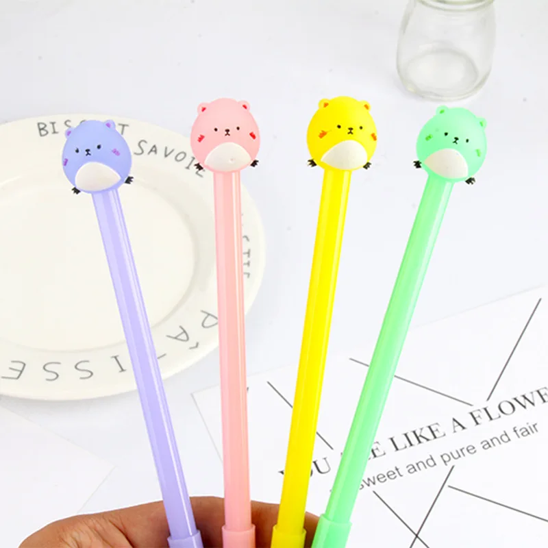 

50PCS Creative Stationery Cartoon Creative Camisole Animal Gel Pen Mole Black Water-based Paint Pen Students Stationery