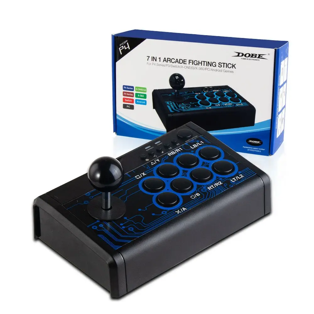 

TP4-1886 7-in-1 arcade fighting 2.4m Wired joystick supports For Switch for PS4 for PS3/for xboxone for xbox360 for pc/Android