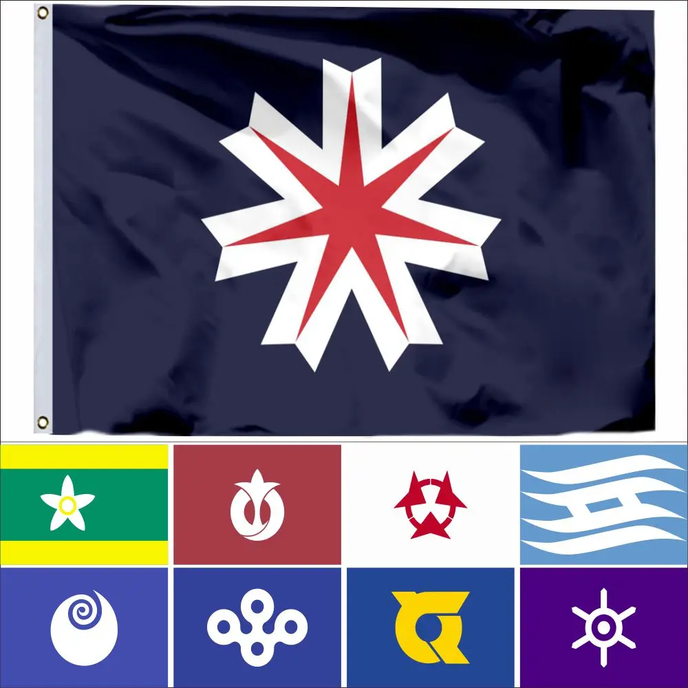 Japan Hokkaido 49 County Province Flag 3X5ft Royal Standard Tokyo Banner 90X150cm Fukushima