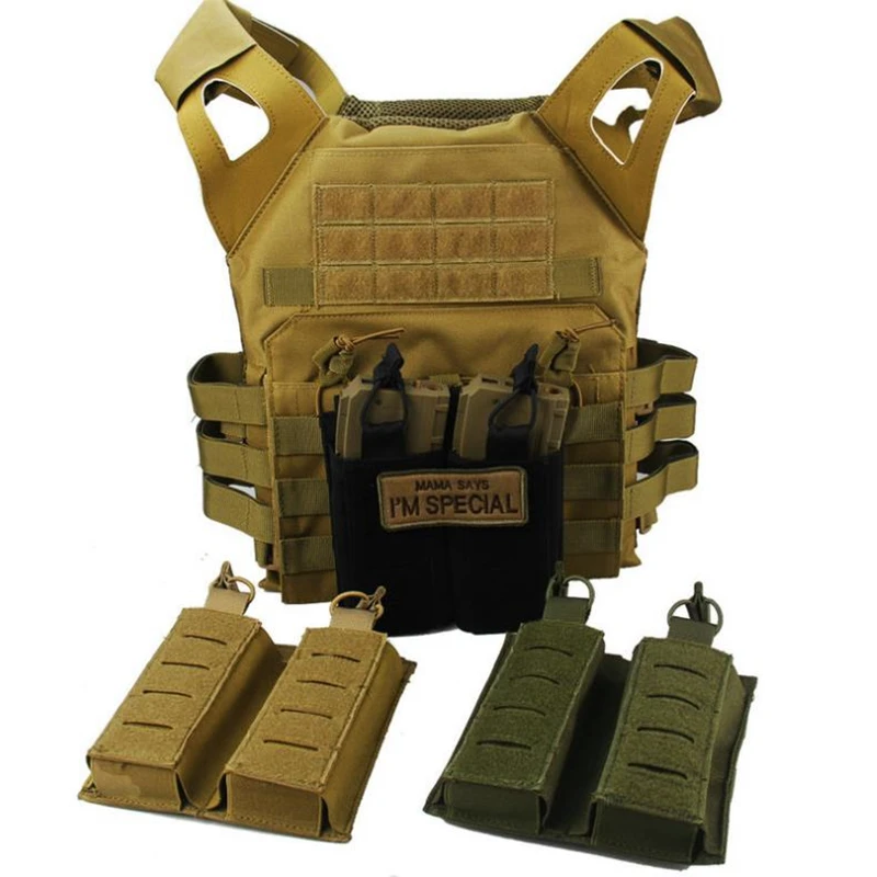 

Open-Top Double/Triple Mag Pouch for M4 M14 M16 AK AR Elastic Kangaroo Rifle Magazines and Pistol Mag Pouch