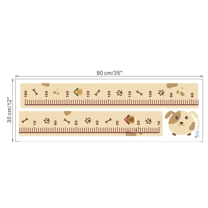 Creative Height Measure Ruler Wall Stickers Home Decoration Kids Room Bedroom Mural Art Diy Pvc Growth Chart Wall Decal