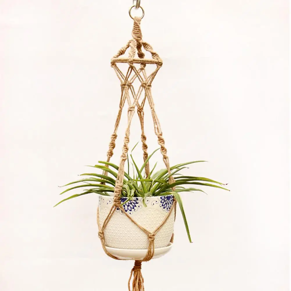 Handmade Hanging Baskets Flowerpot Plant Holder Macrame Plant Hanger Indoor Wall Hanging Planter Plant Holder Basket Without Pot