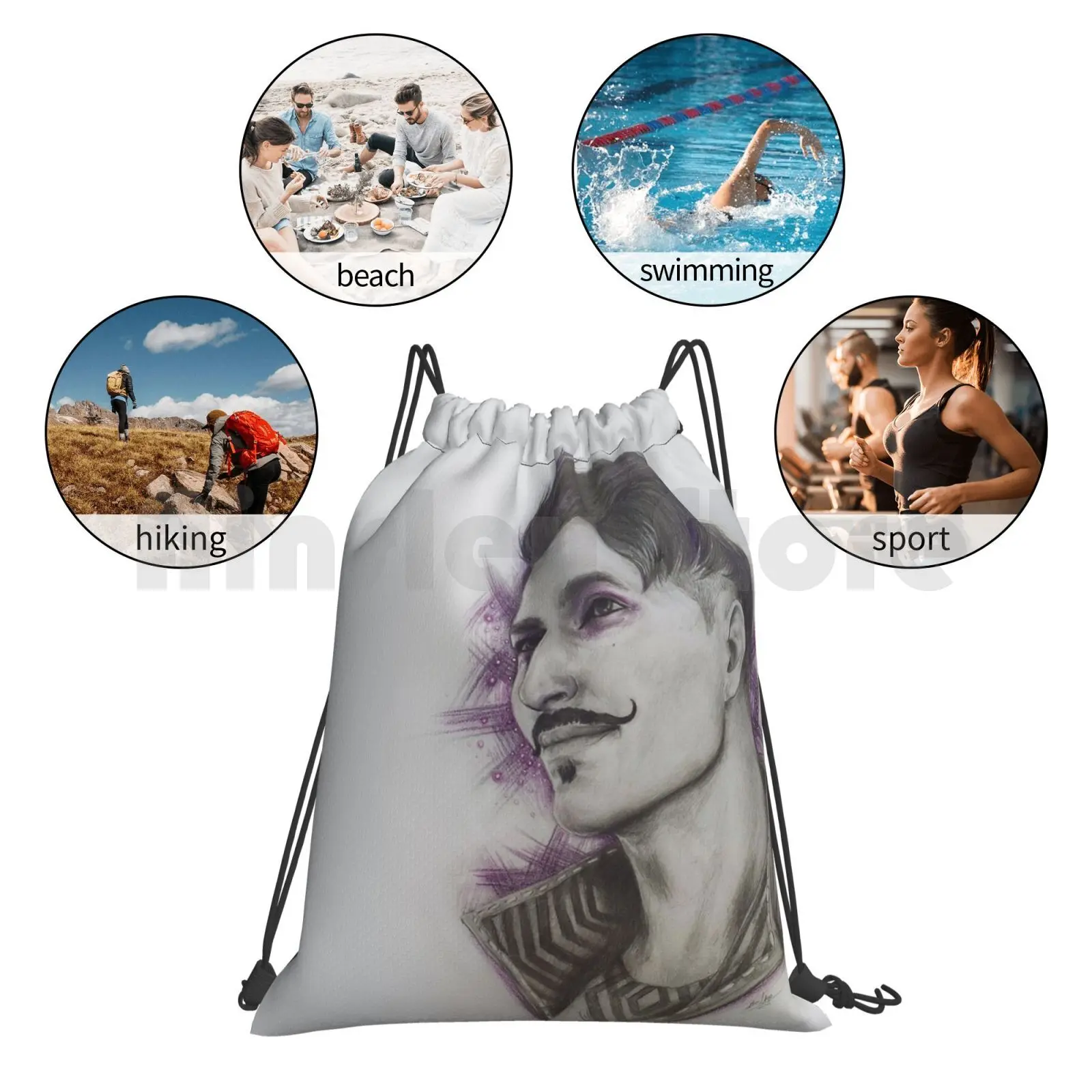 Dorian Pavus-Dragon Age Inquisition Backpack Drawstring Bags Gym Bag Waterproof Dorian Pavus Dragon Age Inquisition