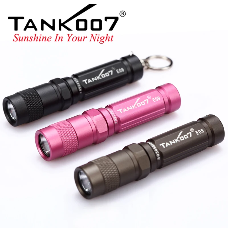 Tank007 E09 Mini Zaklamp Draagbare Zak Edc Kleine High Power Led Zaklamp 120lm Aaa Batterij Sleutelhanger Outdoor Camping Lamp