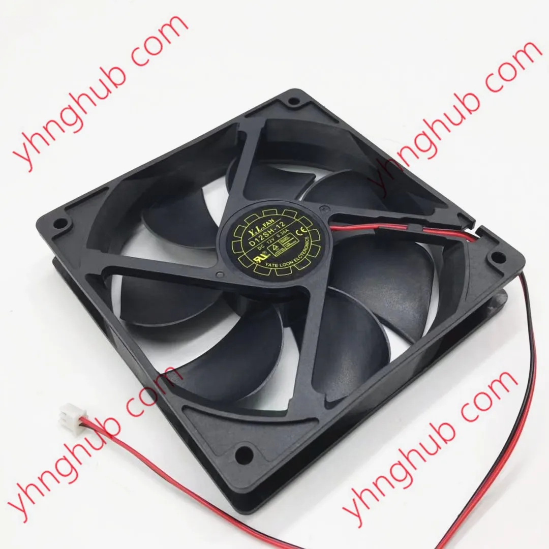 

Y.L FAN D12SH-12 DC 12V 0.30A 120x120x25mm 2-Wire Server Cooling Fan