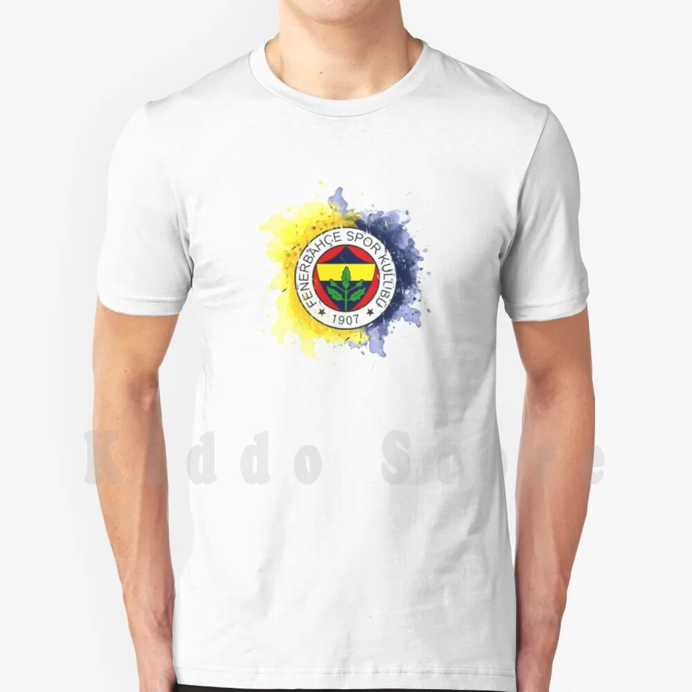 Camiseta con logotipo de Fenerbahce para hombre, algodón, S-6xl, logotipo de Fenerbahce, logotipo del club de fútbol de Estambul, logotipo de Turquía, logotipo de Italia