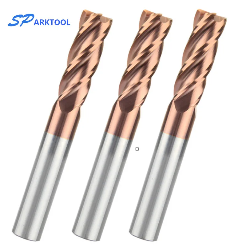 HRC55 Góc Làm Tròn Carbide cấp cối xay Hợp Kim Phủ Thép Tungsten Cắt 4 Sáo Dao Phay CNC maching Cấp cối xay