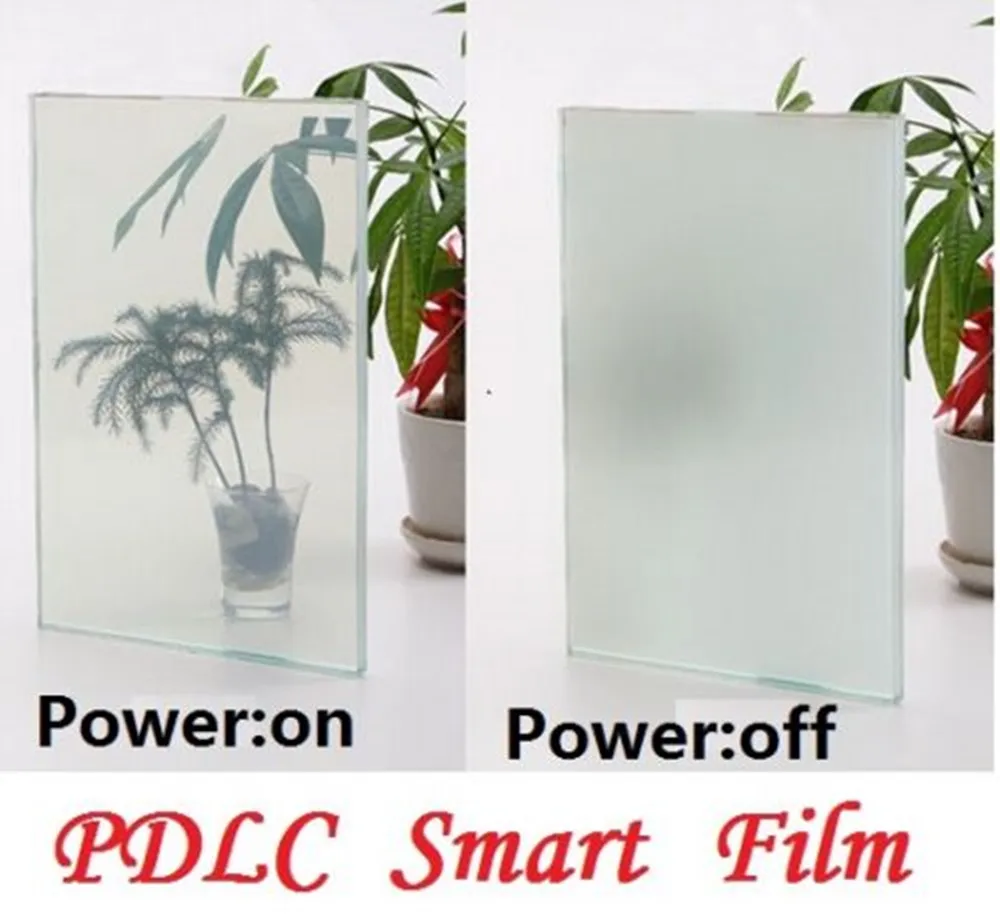 SUNICE 230mmx118mm sample Electric Self-adhesive PDLC Film Smart Glass Window Film White Color Projection Cinema Meeting-room