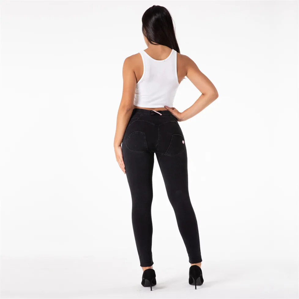 Shascullfites Butt Lift Jeans Dünne Elastische Jeans Denim Pantalon Push-Up Cutie Bootie Jeans – Detail 7