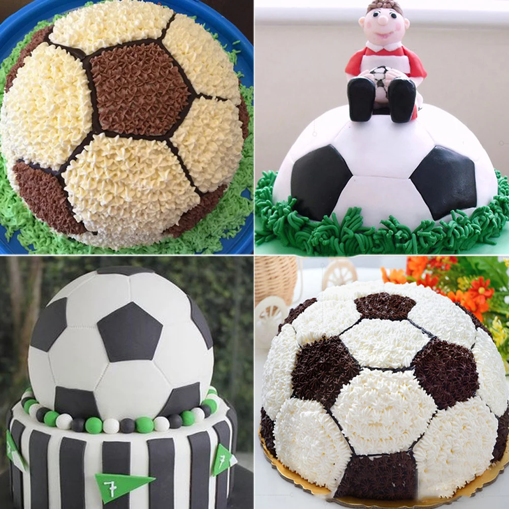 Football Cake Mold Cheesecake Chiffon Cakes Chocolate Jelly Mould Aluminum Alloy Baking Tools Food Grade Ball Shape Kids Gift