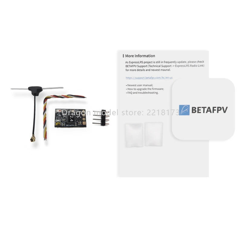 BETAFPV ELRS Nano Receiver Best Performance in Speeds Latency Range ExpressLRS Optional 2.4G/915MHz/868MHz for RC Racing Drone