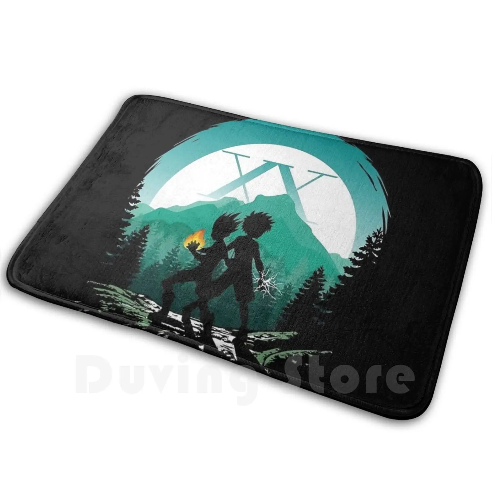 Anime X Hunter Mat Rug Carpet Anti-Slip Floor Mats Bedroom Manga Anime Hxh Hunter Hunterxhunter Hunter X Hunter Silhouette