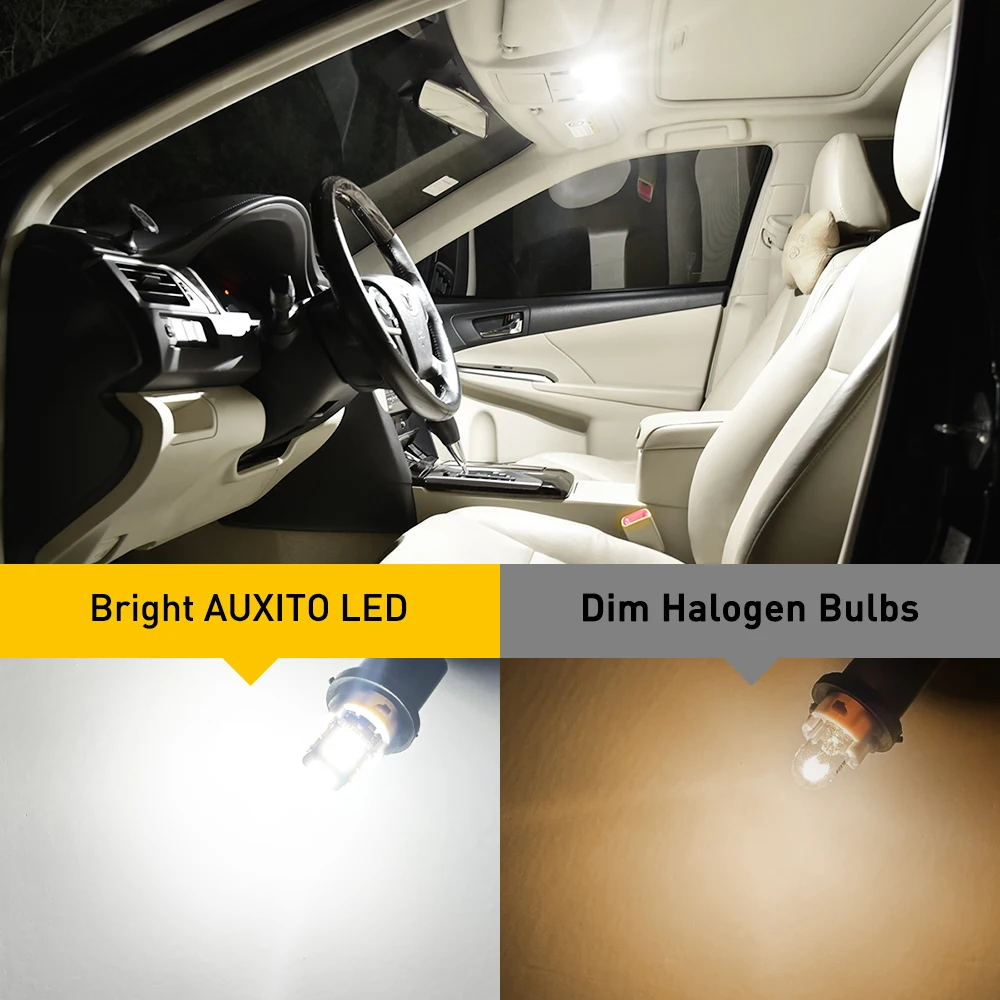 AUXITO 10 pz W5W T10 194 LED Canbus lampadine senza errori per auto luci di segnalazione a LED interni lettura cuneo laterale lampade tronco 12V