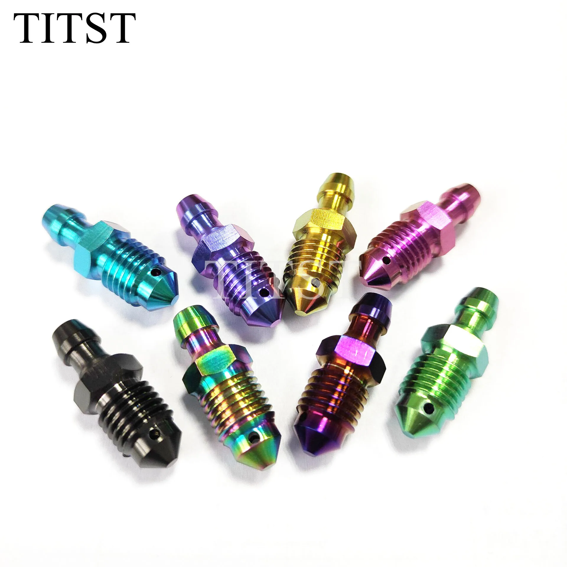 

TITST M10x1.0 M10x1.25 Titanium Banjo Bolts Bleed Nipple Air Bleeder Valve for Brake ( one lot = 10pcs )