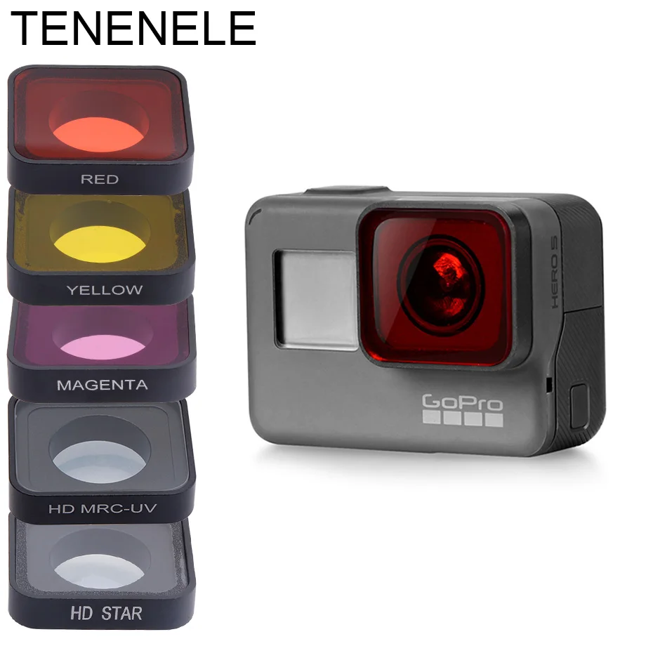 Hero5/Hero6 CPL Polar UV ND 4 8 16 Camera Filters For GoPro Hero 5/5 Black/6/2018 Red Yellow Magenta Diving Filter Accessories