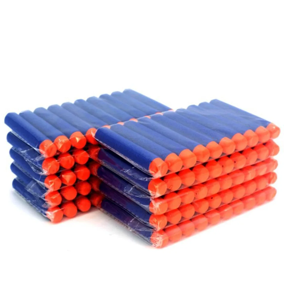 Multicolor Soft Bullet para Nerf Série Blasters Gun, Hole Head Hollow, Recarga Dardos, Acessórios de Arma, Brinquedos para Meninos, Presentes de Natal, 7,2 cm