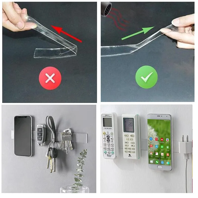 Có Thể Tháo Rời 2 Mặt Nano Băng Nặng Băng traceless Có Thể Giặt Đa Năng Cầm Băng Cho Thảm Thảm Treo Tường Nhà Văn Phòng